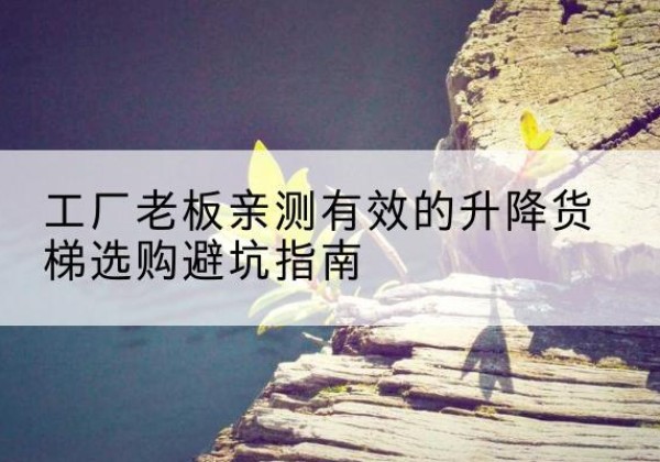 隰县升降货梯怎么选-工厂老板亲测有效的升降货梯选购避坑指南